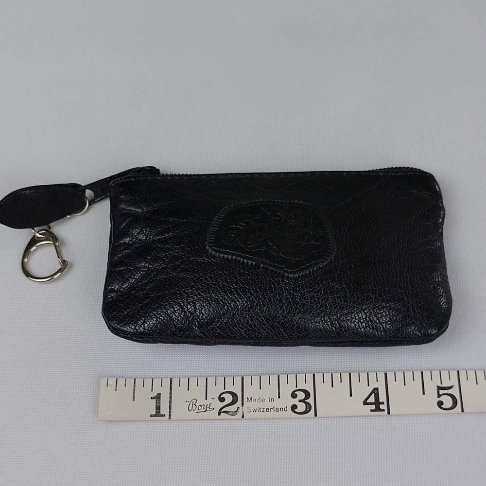 Carlos Falchi Black Leather Coin Pouch. - Picture 6 of 8